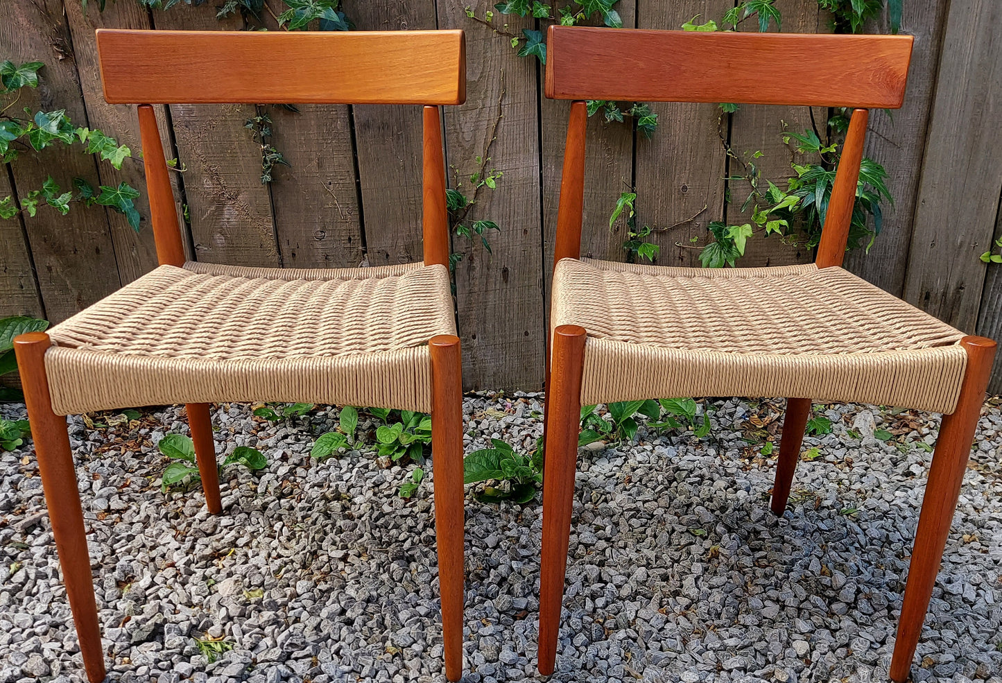 Mid Century Modern 2 MK200 Mogens Kold Corded chairs