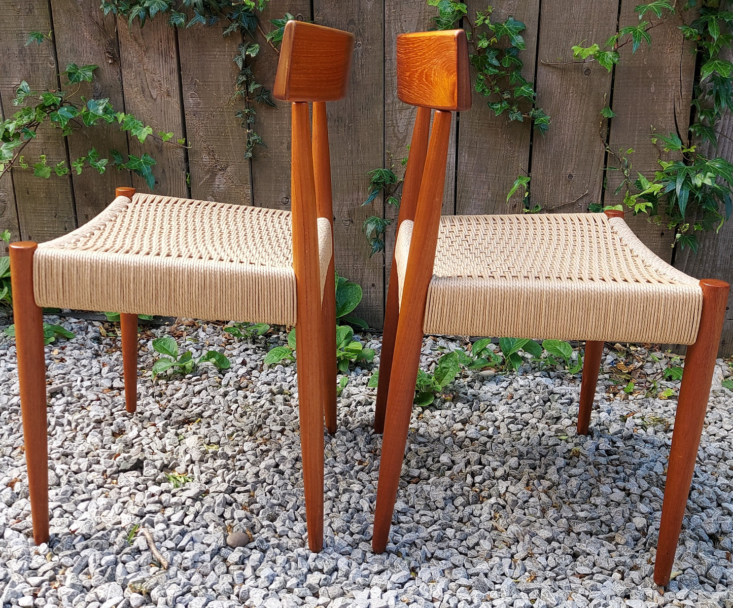 Mid Century Modern 2 MK200 Mogens Kold Corded chairs