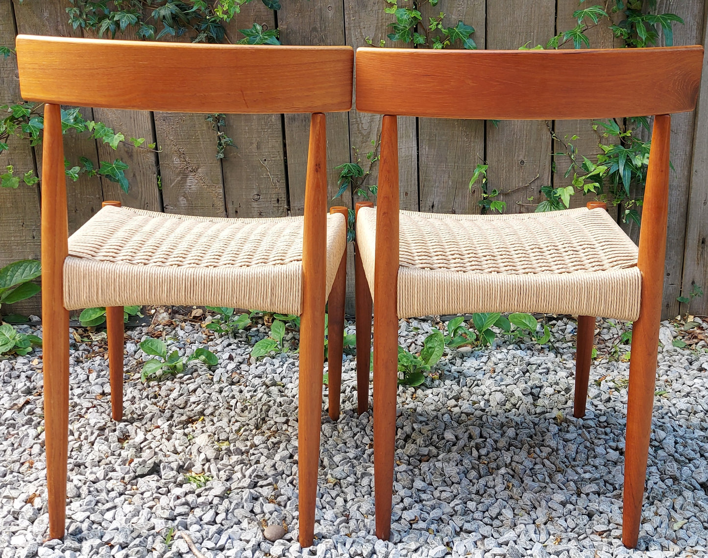 Mid Century Modern 2 MK200 Mogens Kold Corded chairs