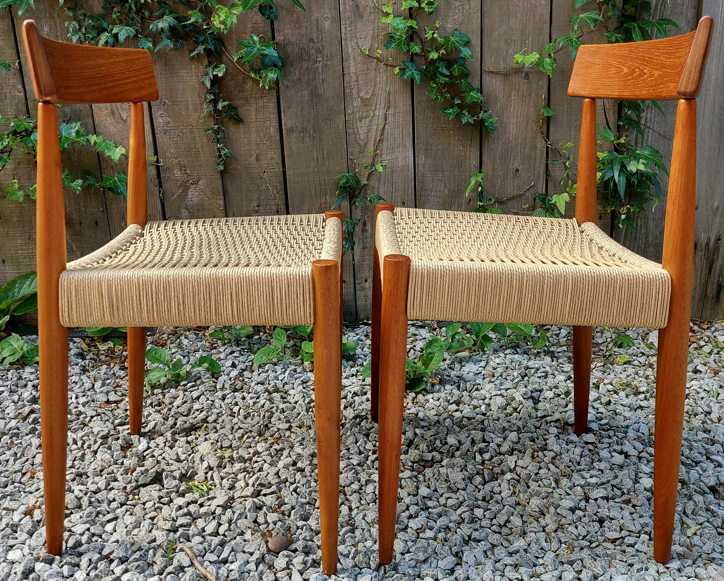 Mid Century Modern 2 MK200 Mogens Kold Corded chairs