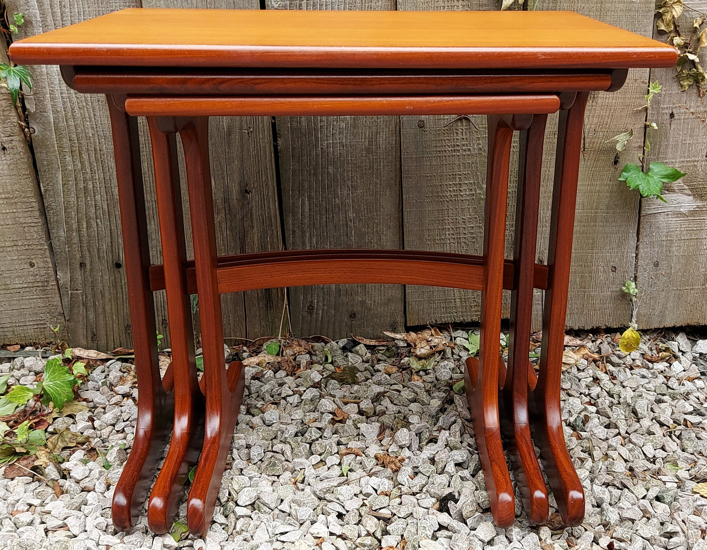 MCM Gplan Nest of Tables Curved stretcher Fresco