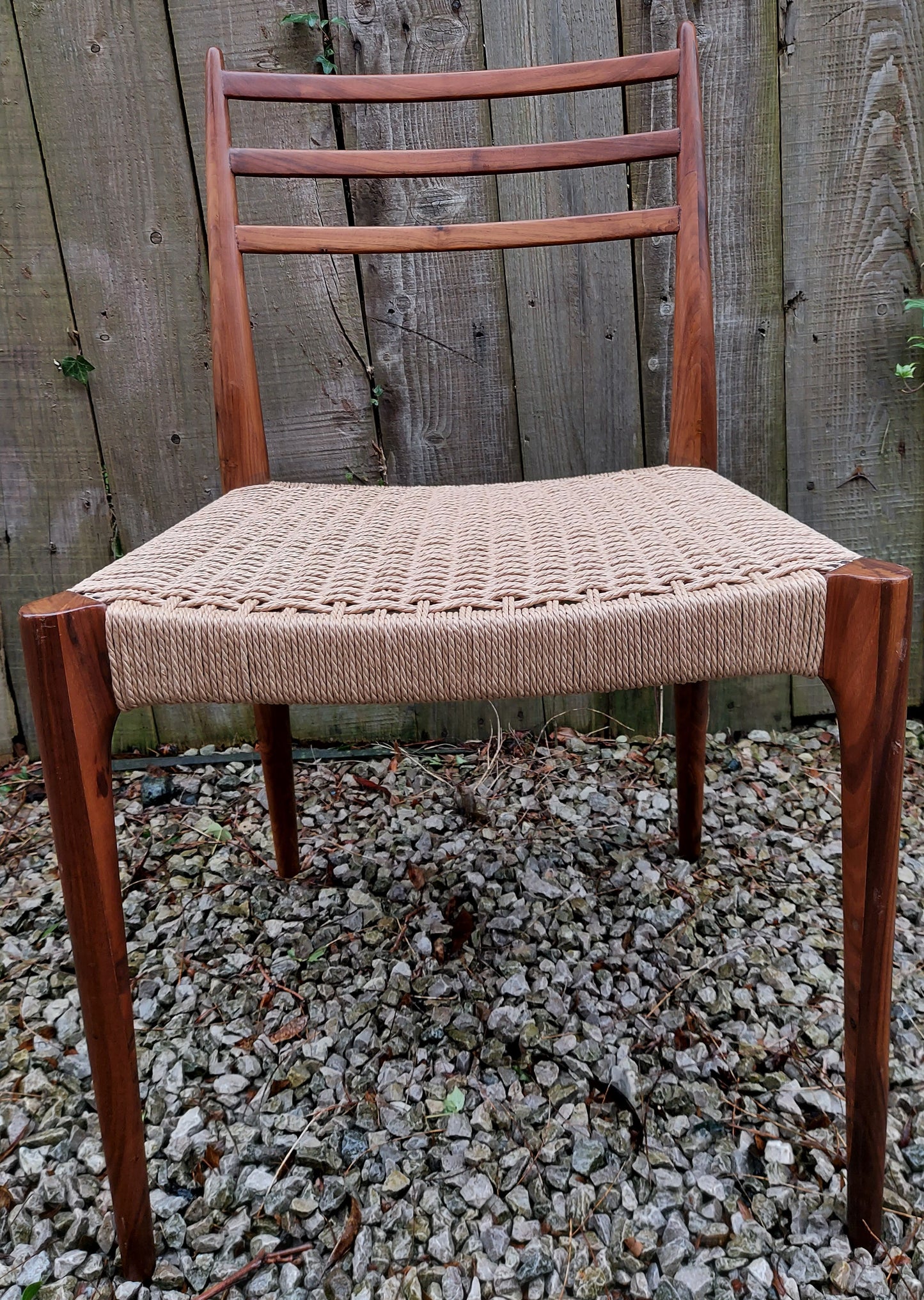 MCM Ladder Back Danish Papercord Statement/desk chair
