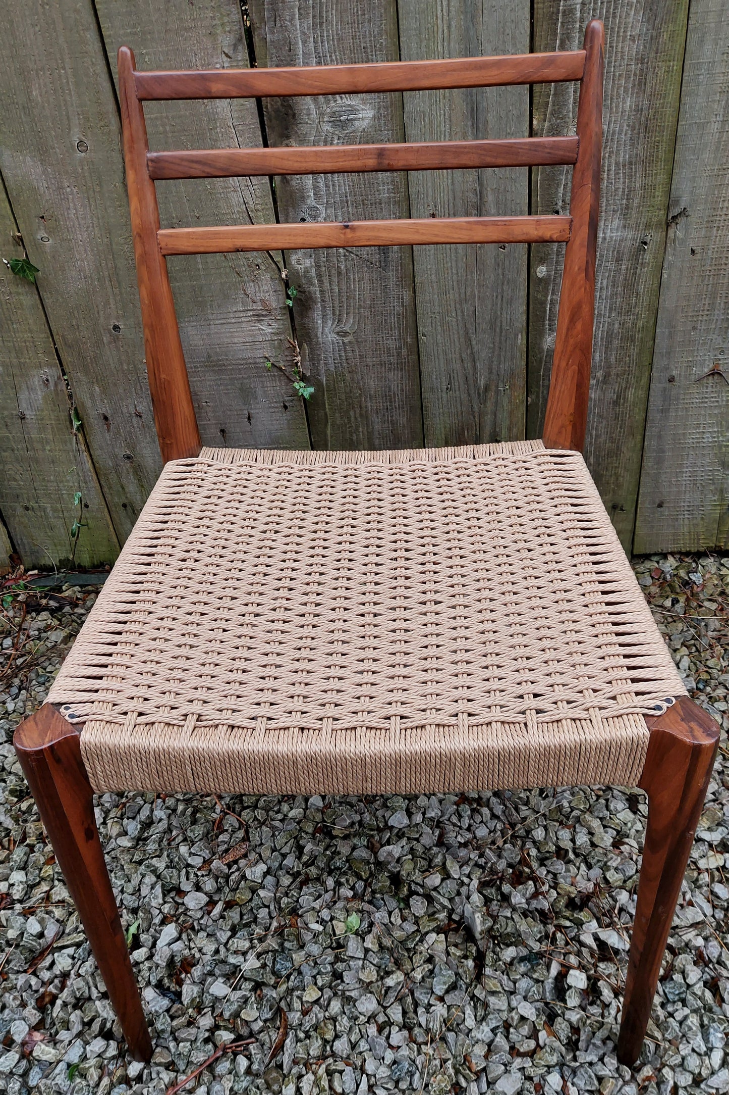 MCM Ladder Back Danish Papercord Statement/desk chair