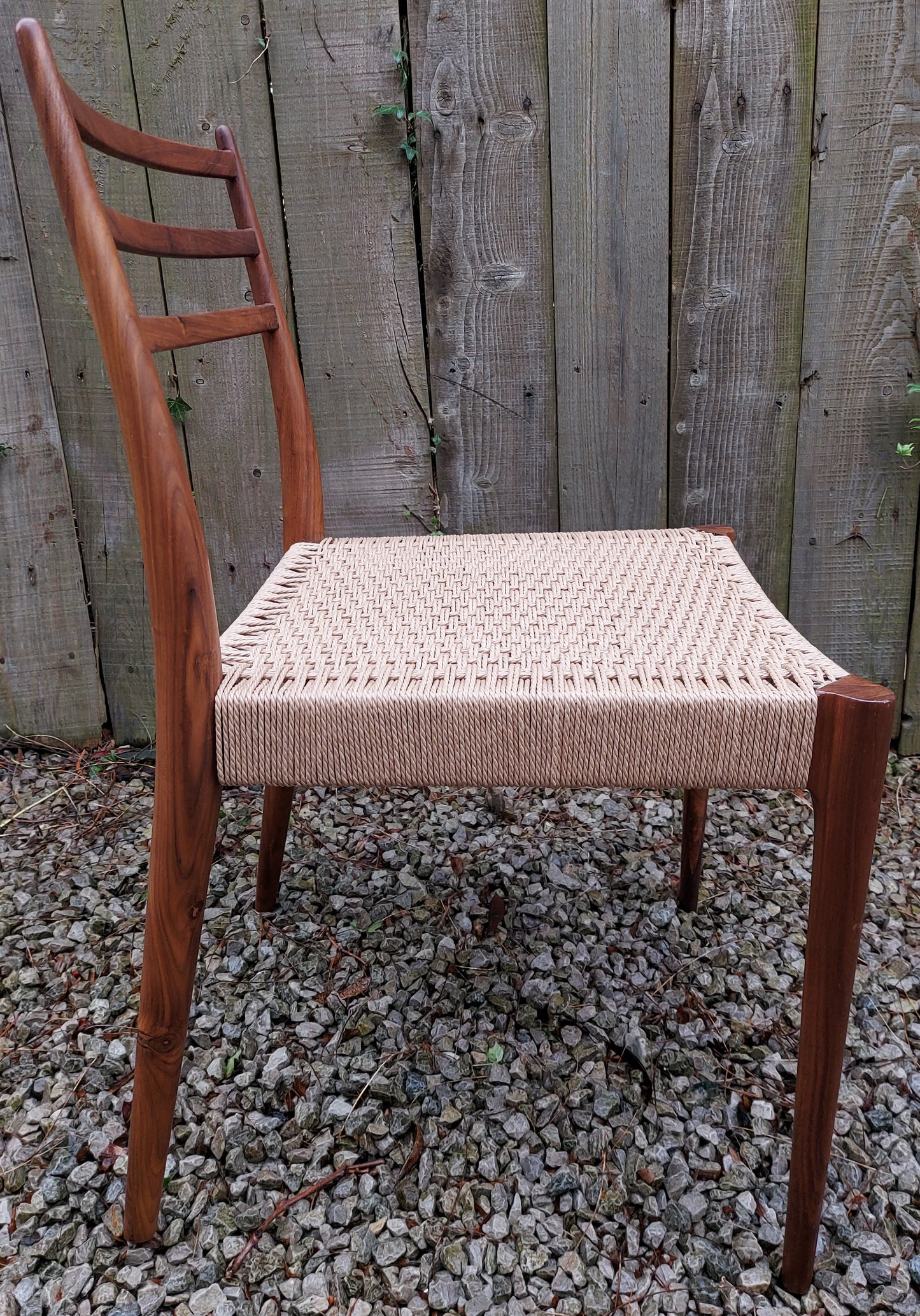 MCM Ladder Back Danish Papercord Statement/desk chair