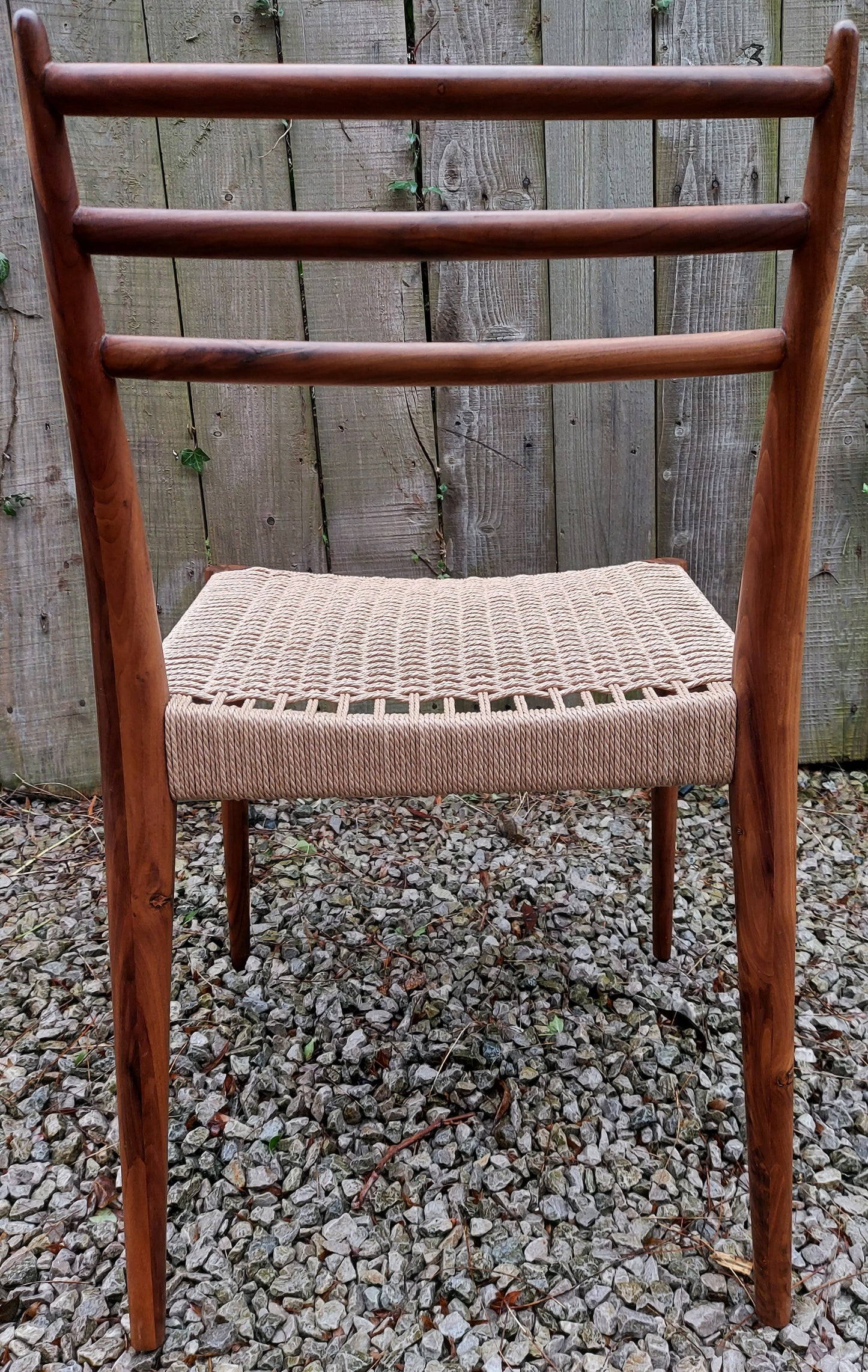 MCM Ladder Back Danish Papercord Statement/desk chair