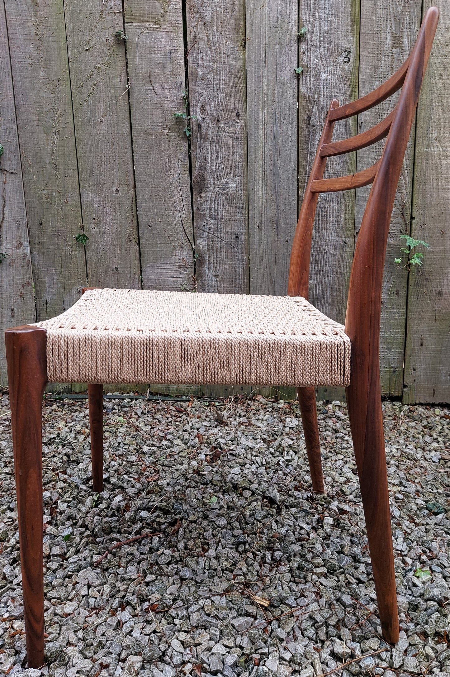 MCM Ladder Back Danish Papercord Statement/desk chair