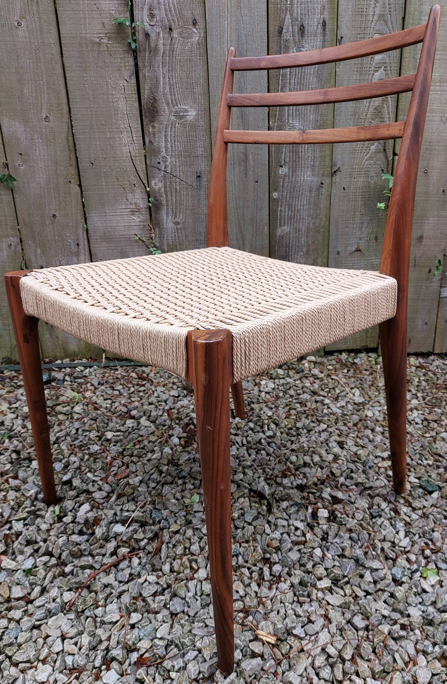 MCM Ladder Back Danish Papercord Statement/desk chair