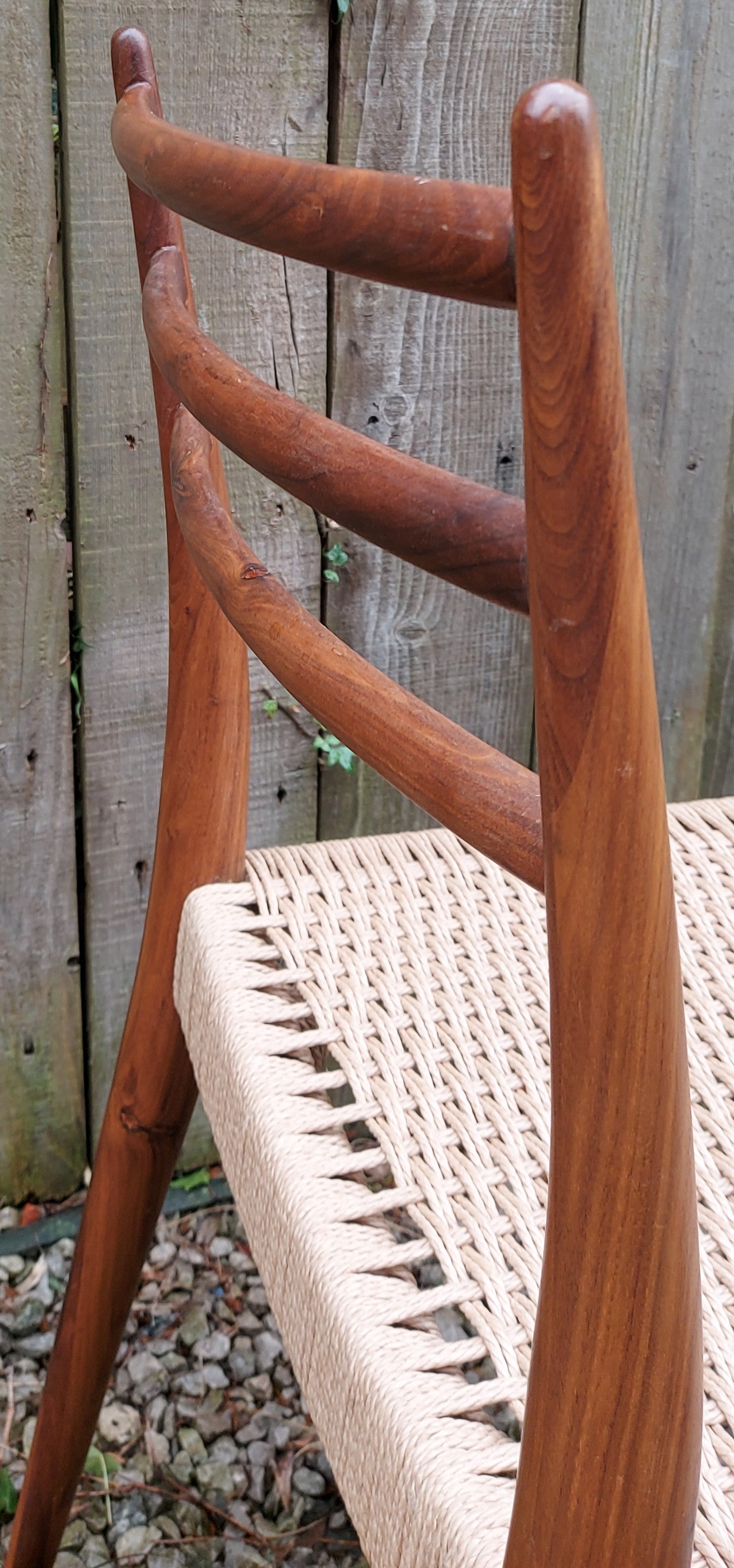 MCM Ladder Back Danish Papercord Statement/desk chair