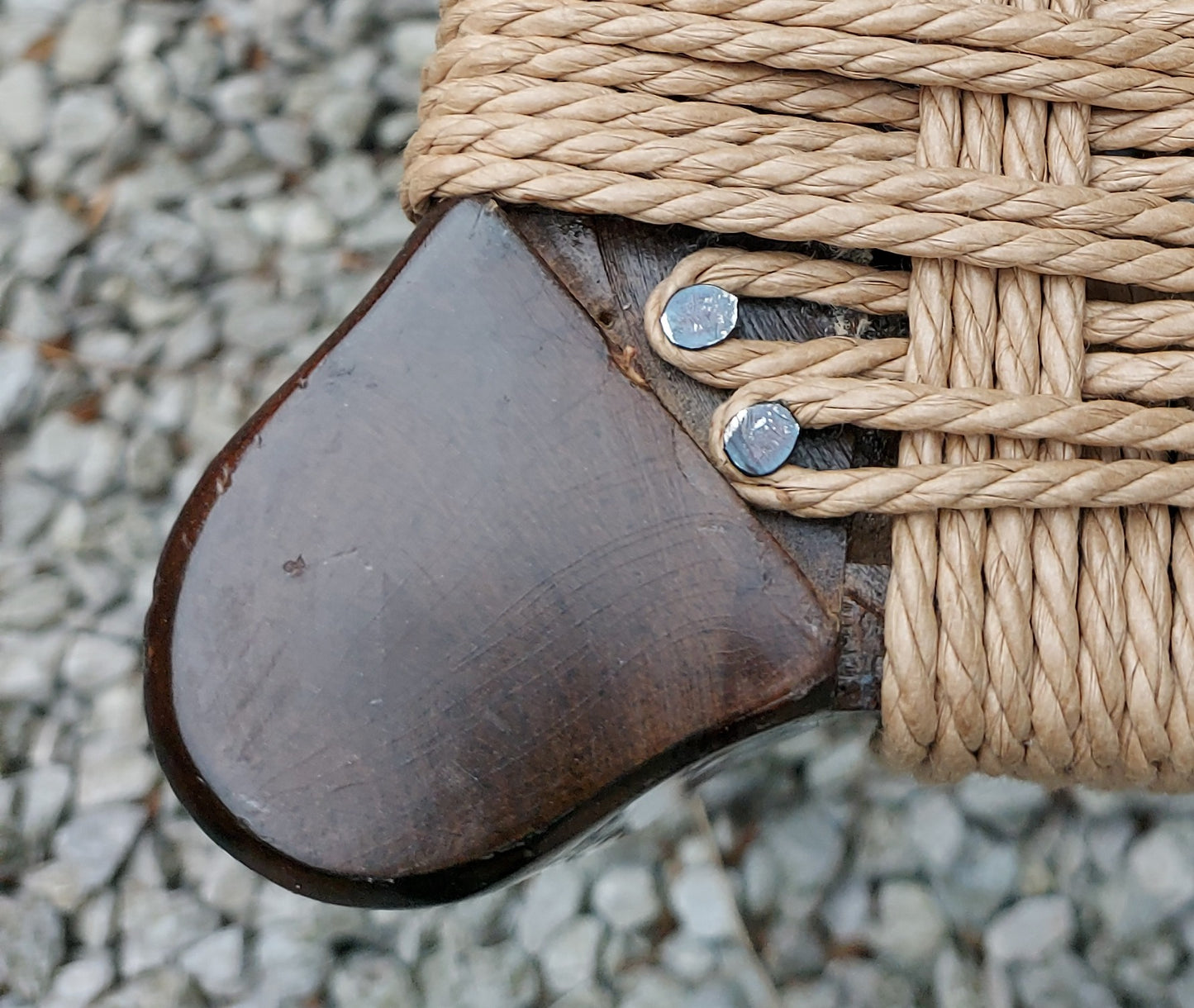 MCM Ladder Back Danish Papercord Statement/desk chair Walnut effect