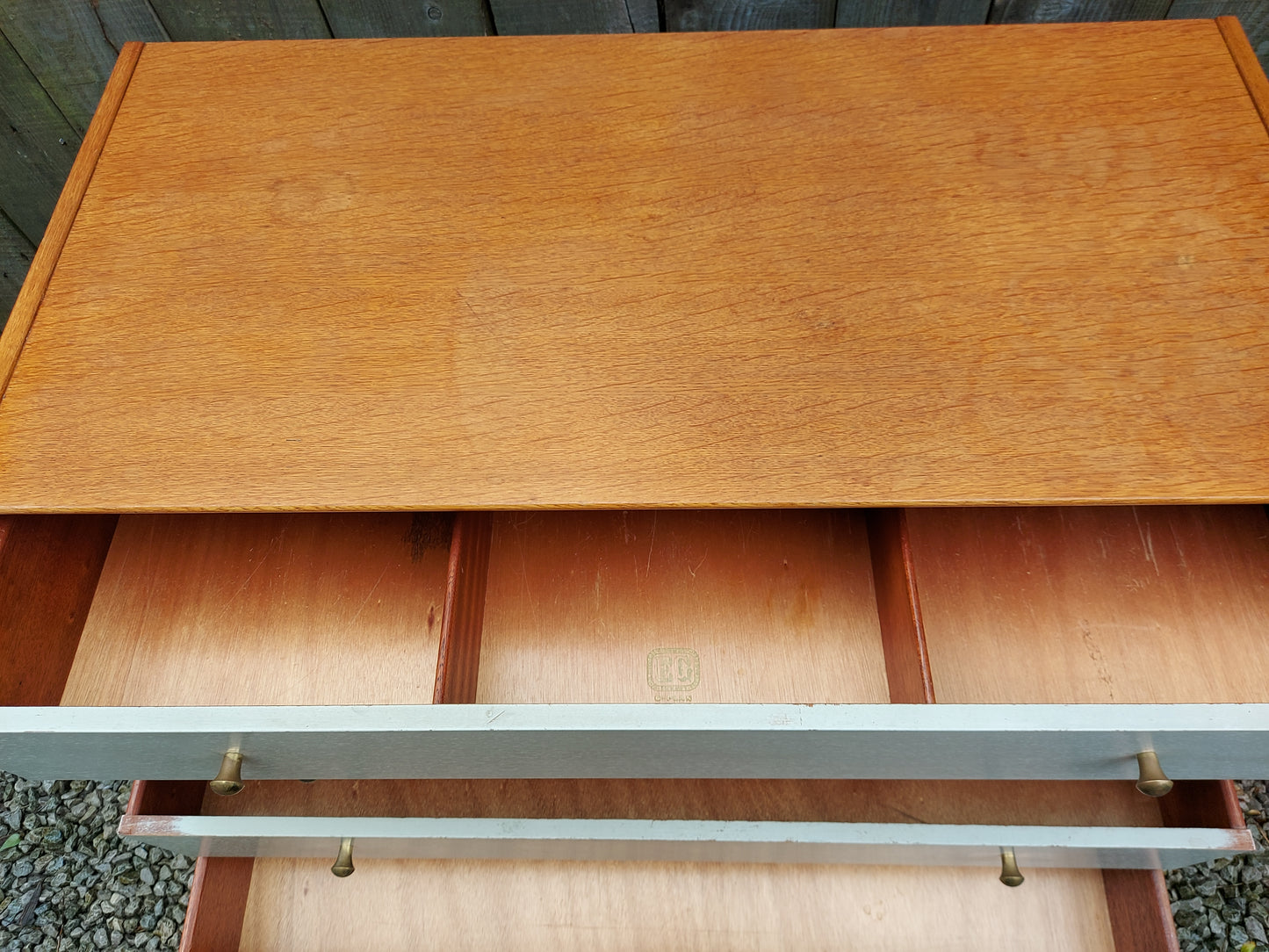 MCM E-Gomme GPlan Chinese White Chest Of 4 Drawers