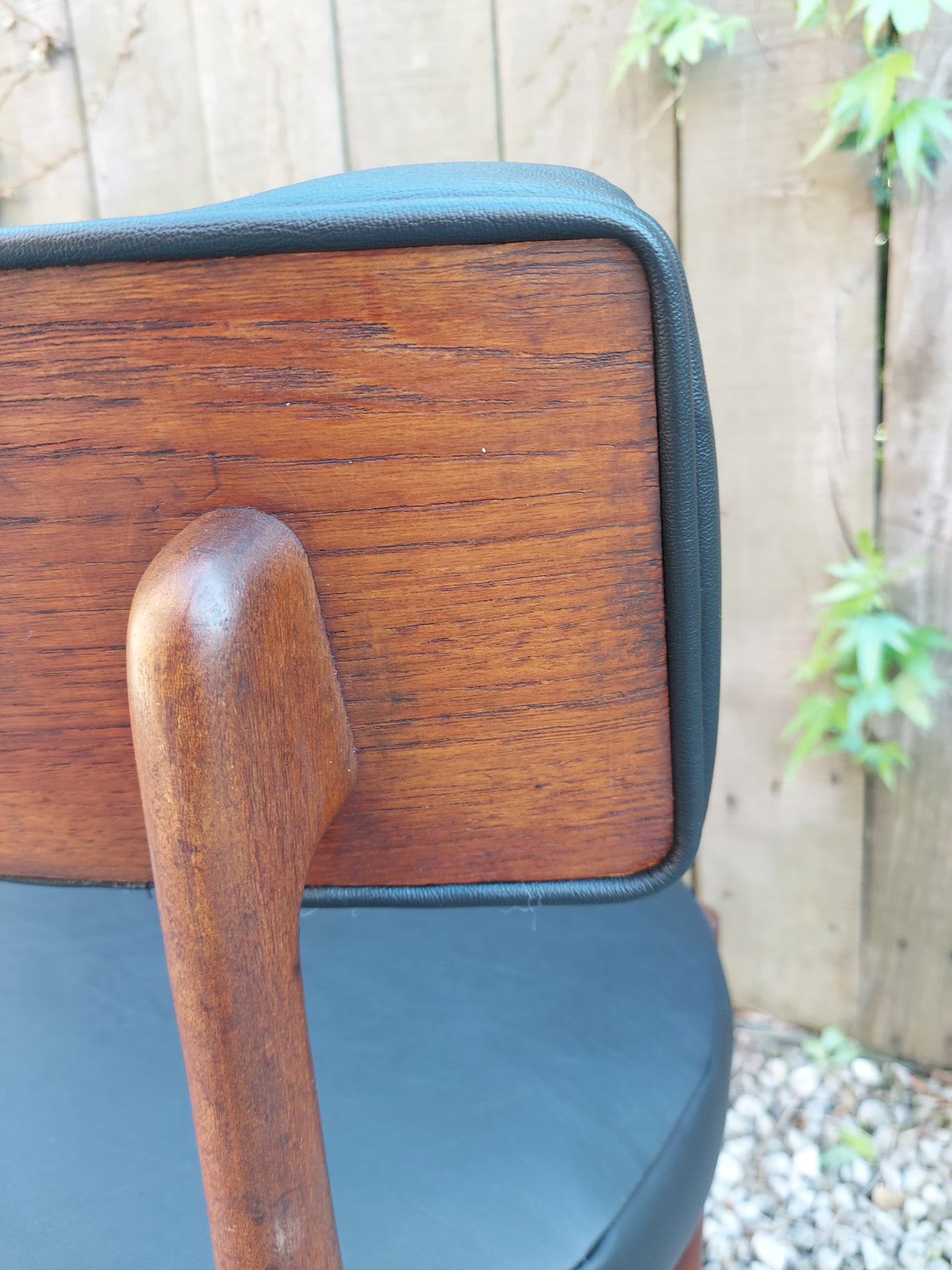 MCM 4 G Plan Fresco Dining Chairs Black Vinyl