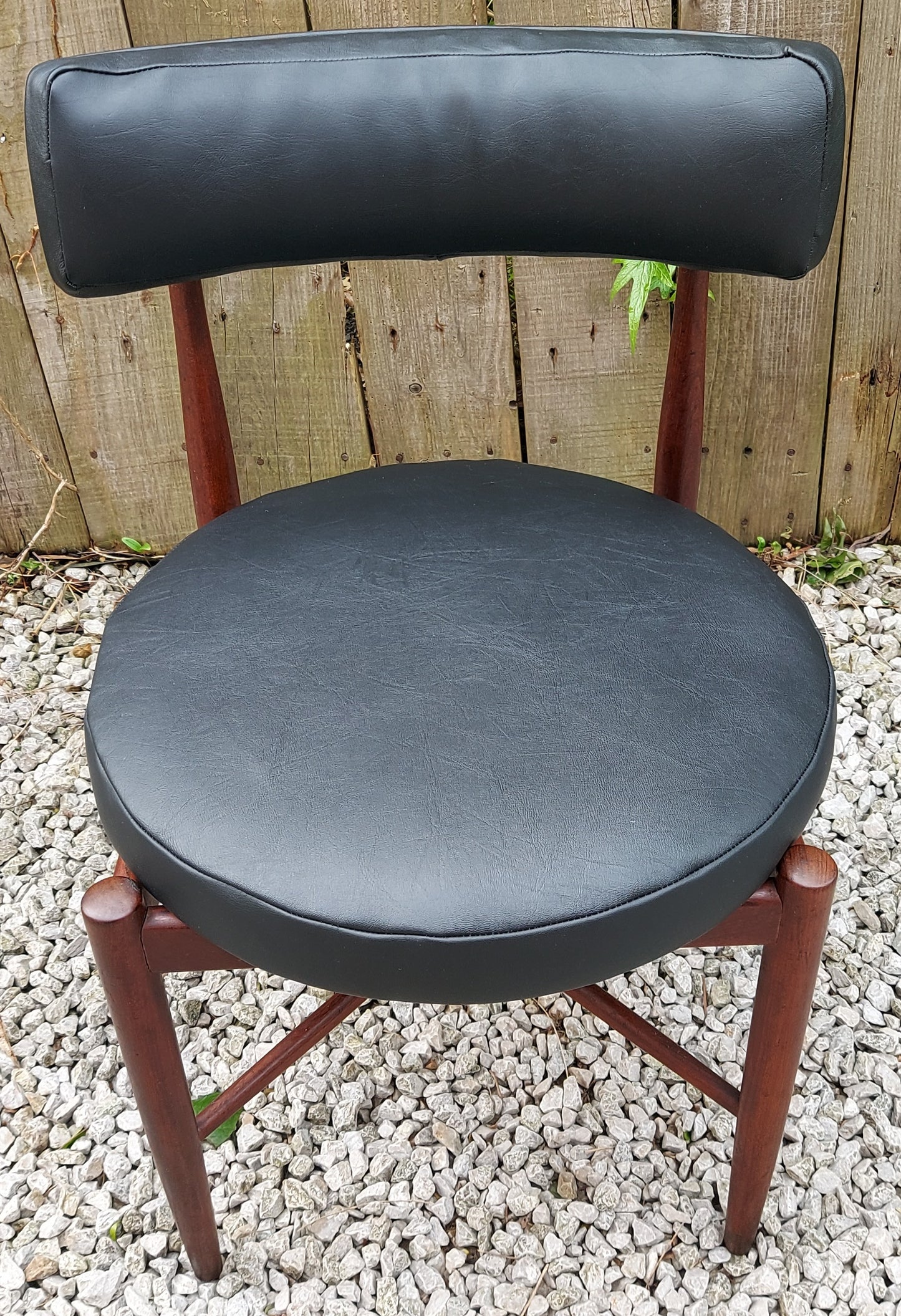 MCM 4 G Plan Fresco Dining Chairs Black Vinyl