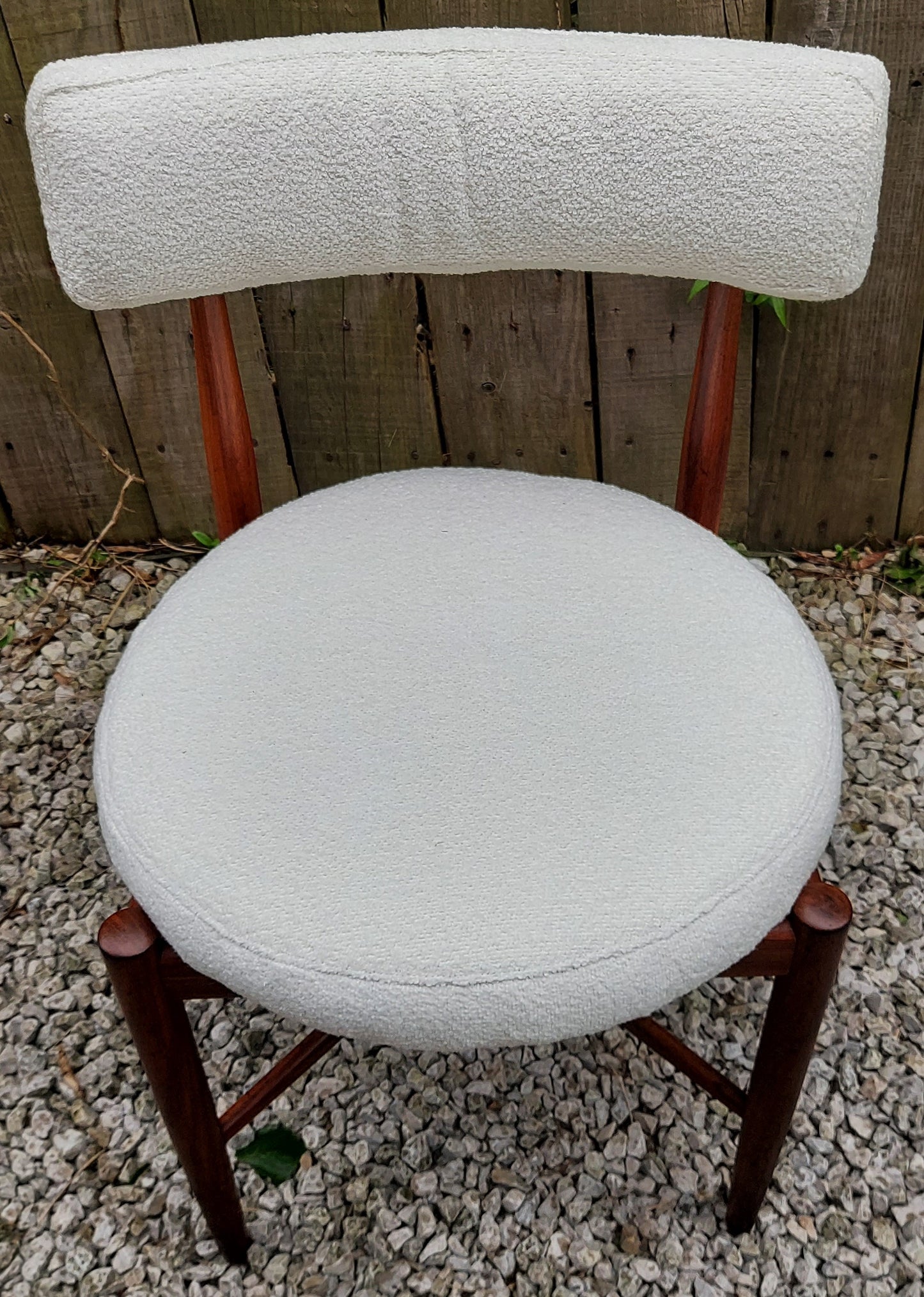 MCM 4 G Plan Fresco Dining Chairs Ivory Boucle C