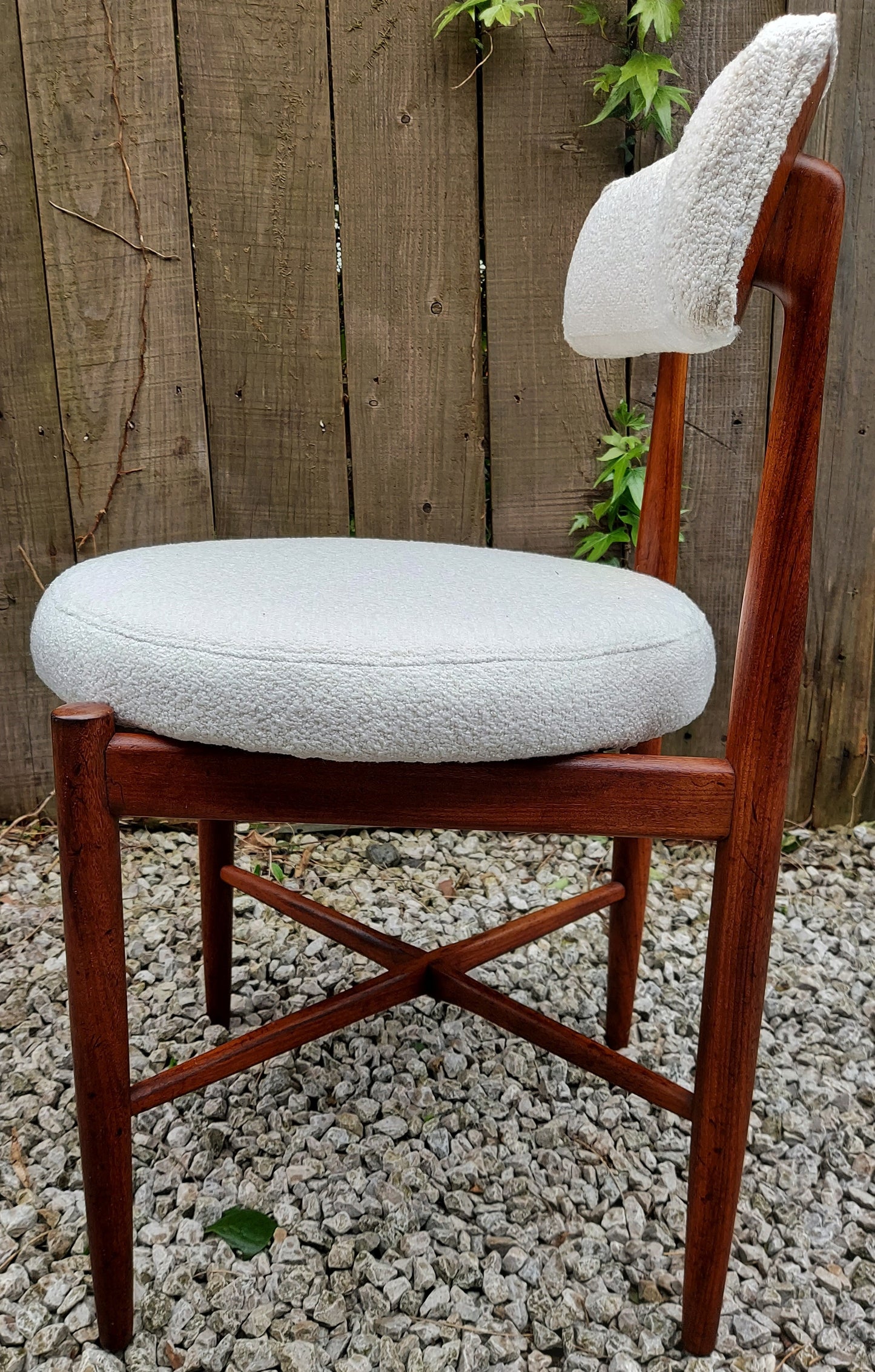 MCM 4 G Plan Fresco Dining Chairs Ivory Boucle C