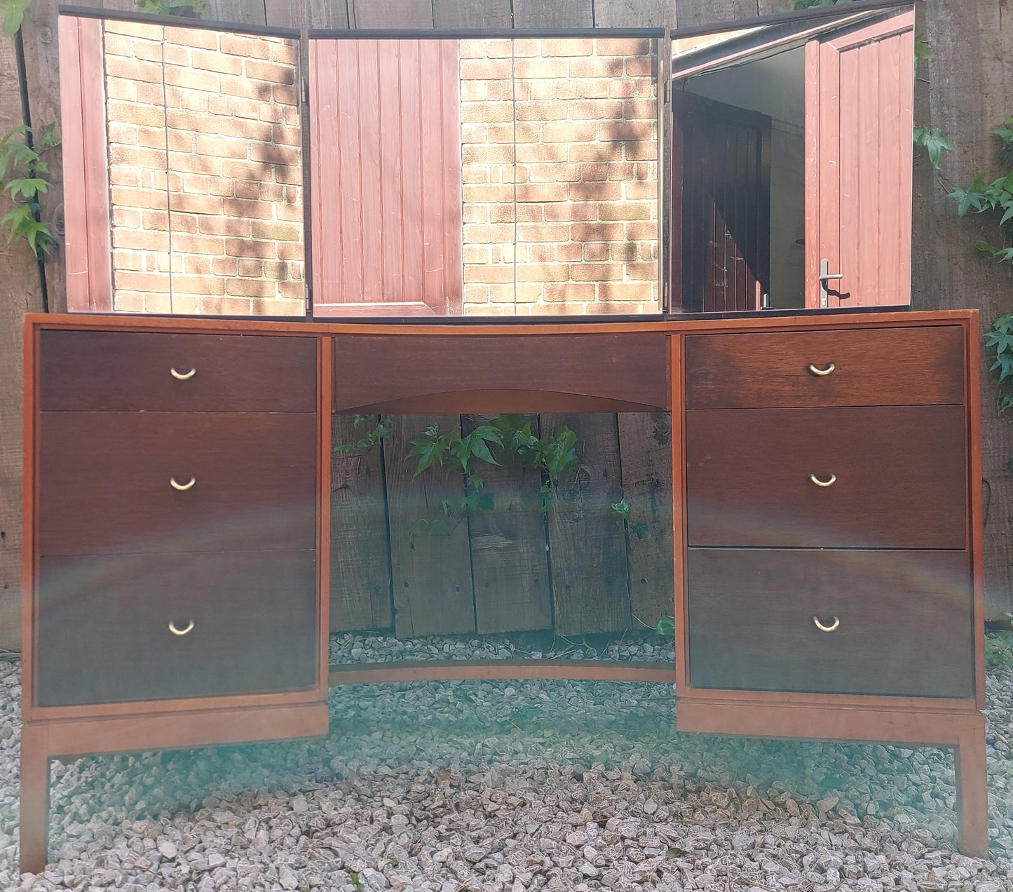 MCM Sylvia and John Red  stag duet dressing table with mirrors