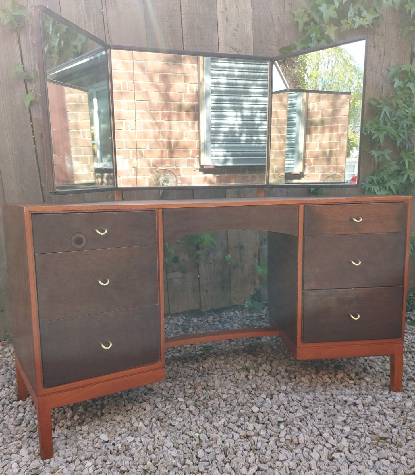 MCM Sylvia and John Red  stag duet dressing table with mirrors