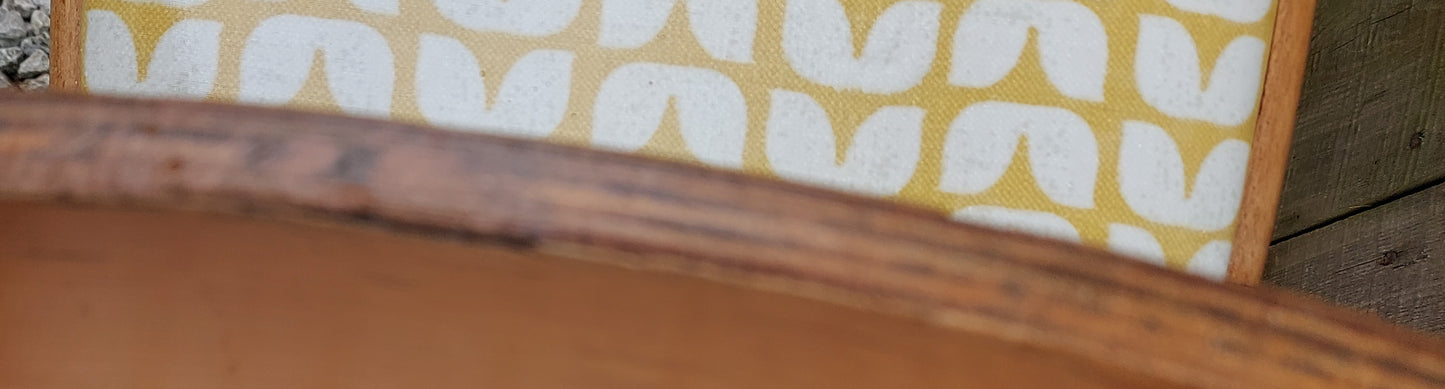 MCM retro 2 kitchen chairs and 2 stools reupholstered