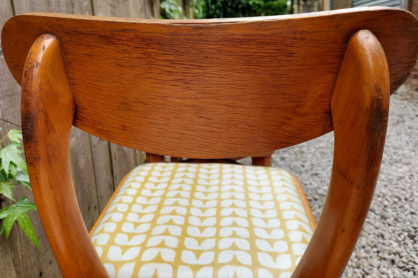 MCM retro 2 kitchen chairs and 2 stools reupholstered