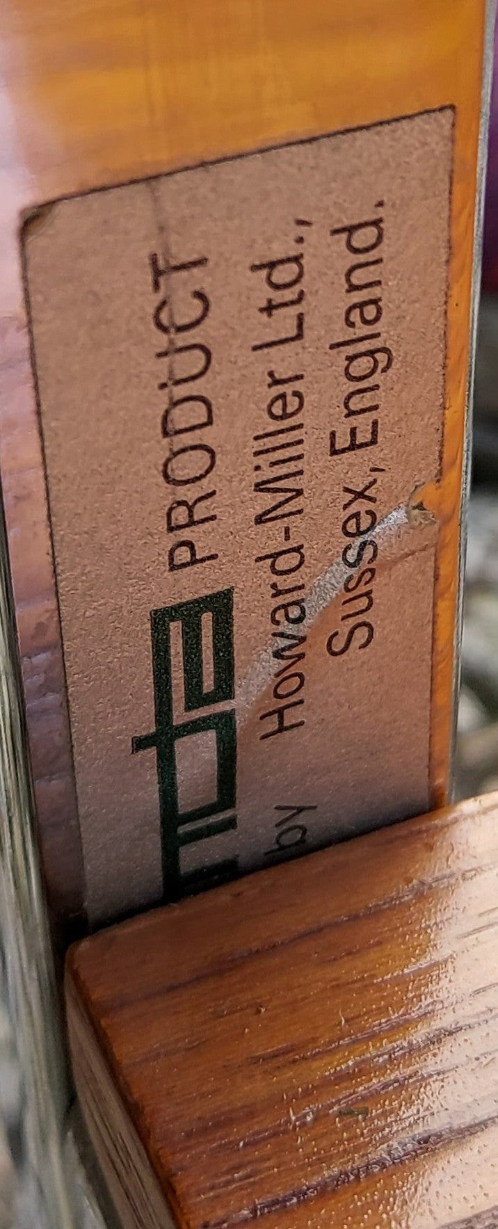 mcm Howard Miller smoke glass metal teak coffee table on wheels