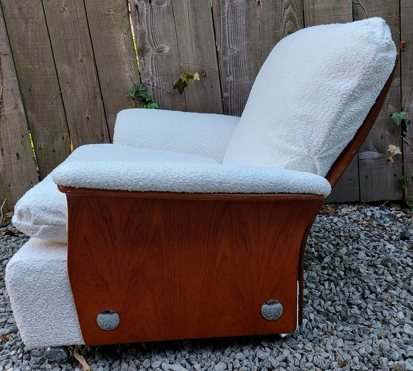 MCM 2 GPlan Tulip armchairs reupholstered