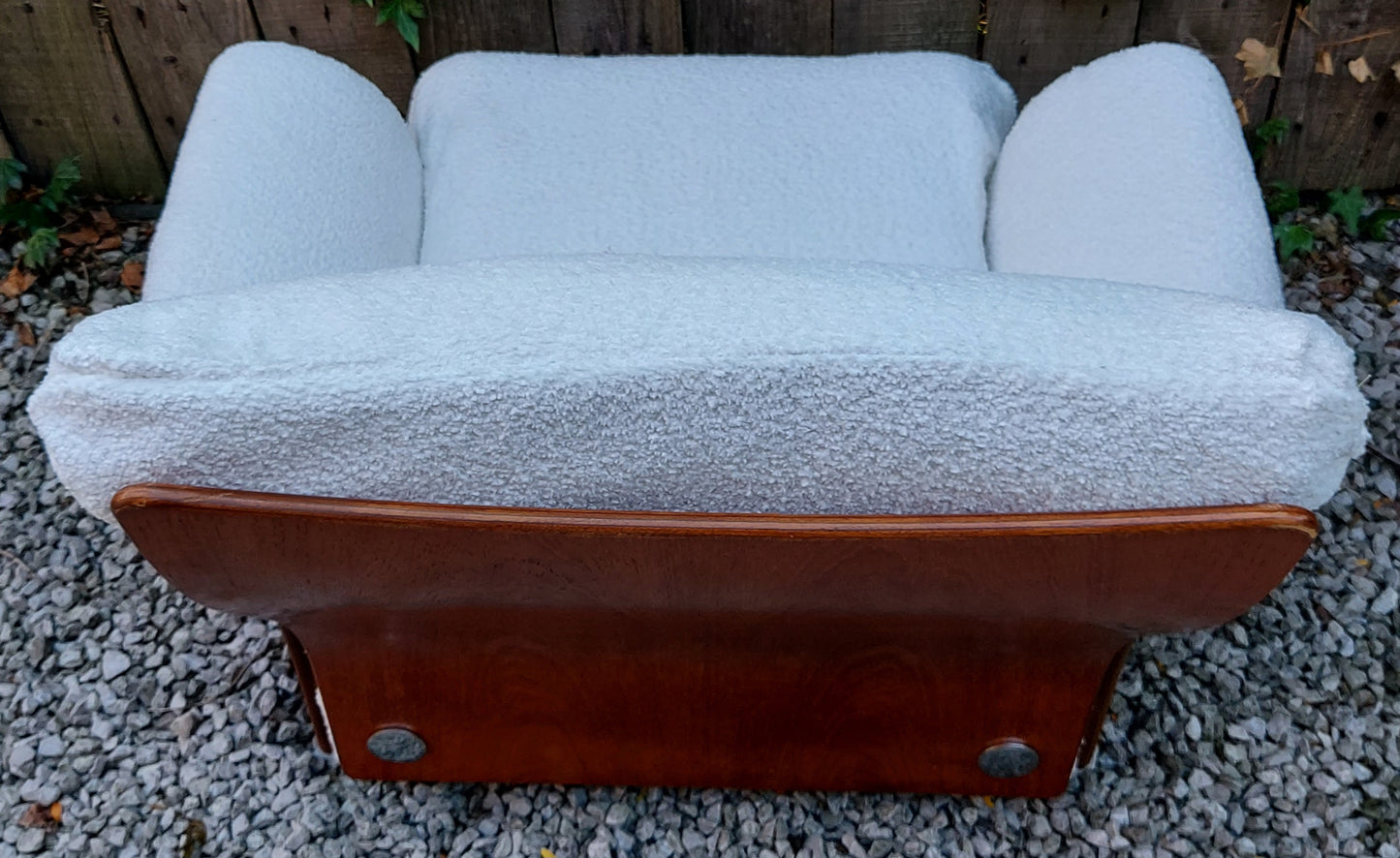 MCM 2 GPlan Tulip armchairs reupholstered