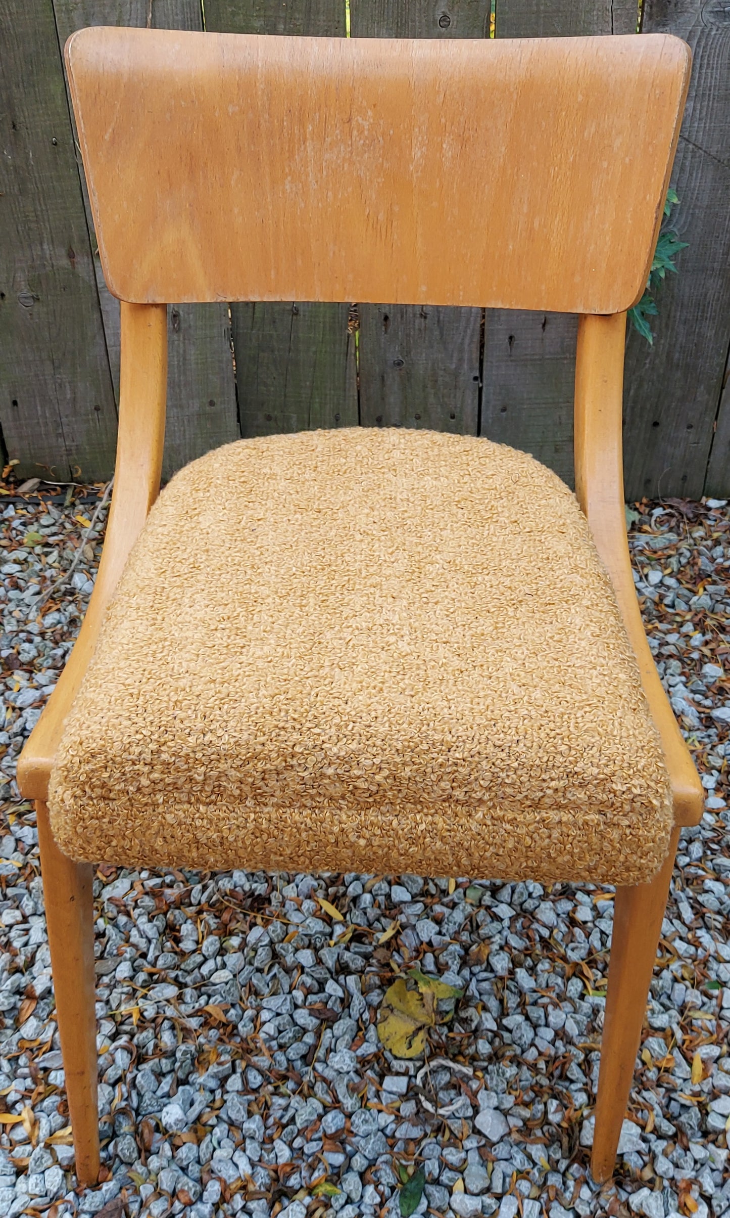 Mid Century Modern Stoe 4 new upholstery benchairs