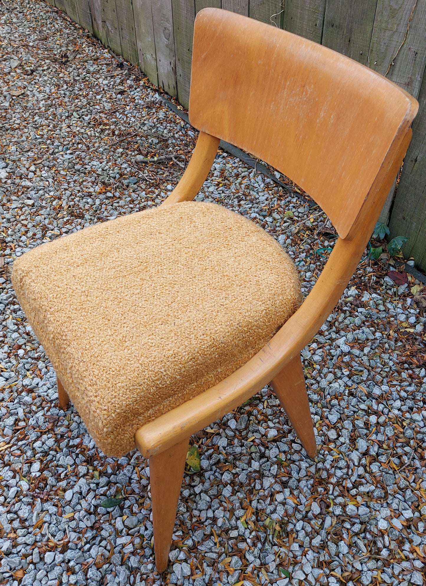 Mid Century Modern Stoe 4 new upholstery benchairs