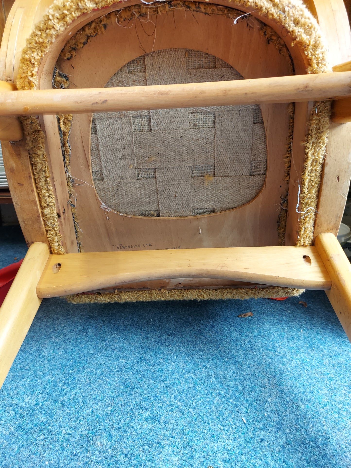 Mid Century Modern Stoe 4 new upholstery benchairs