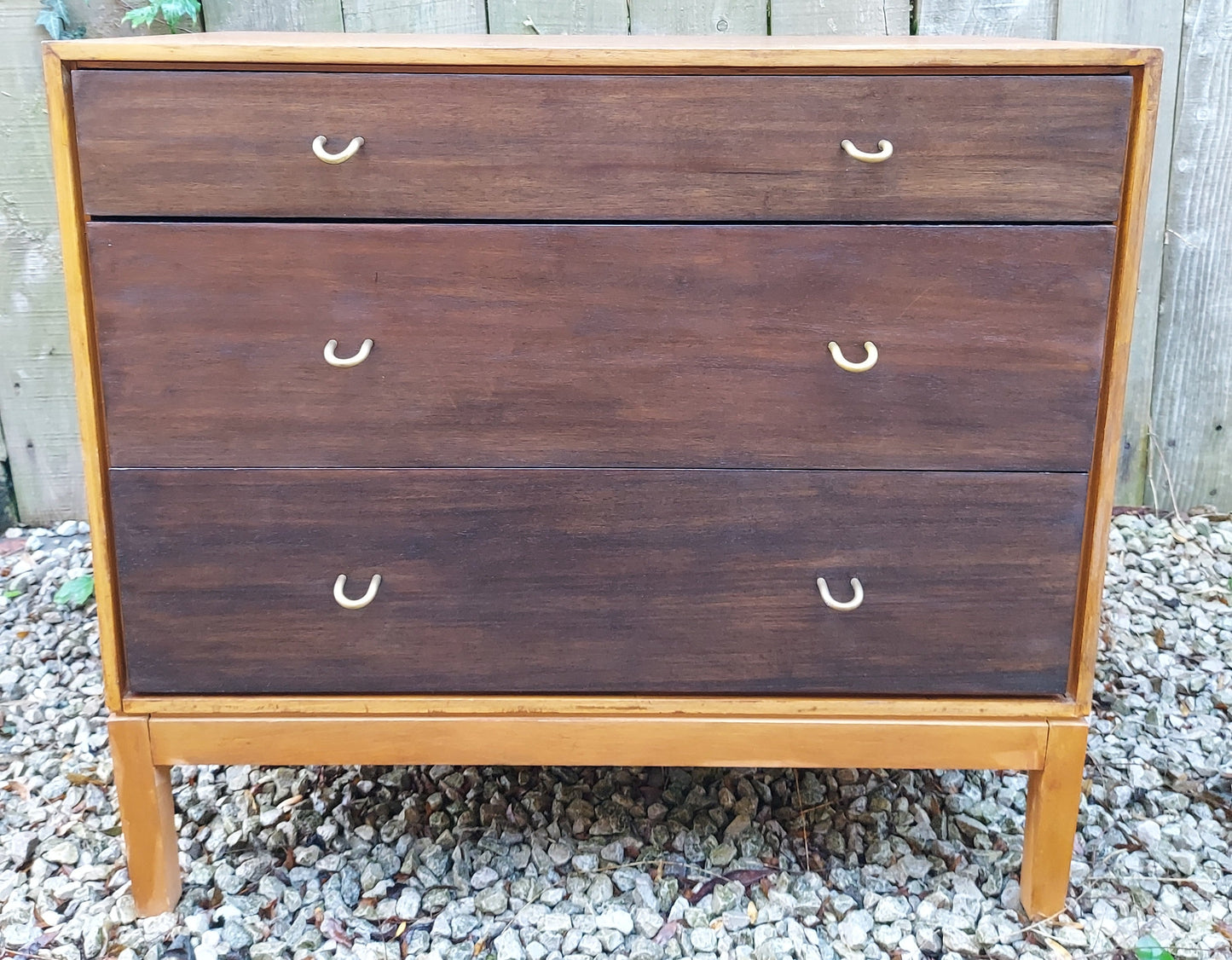 MCM Sylvia and John Reid stag walnut set of drawers