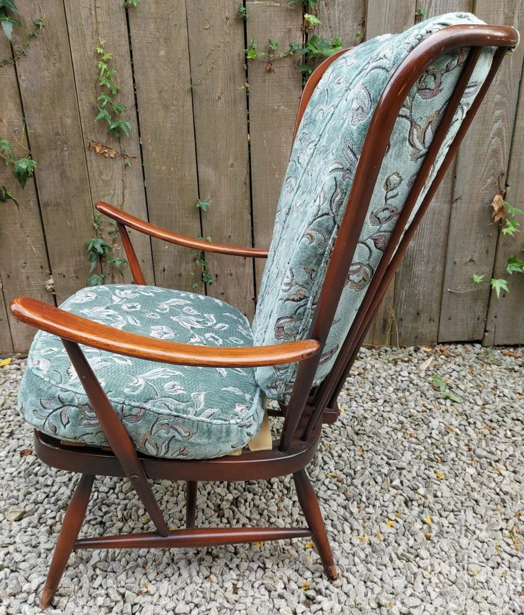 MCM High Back Ercol 478 Chair Traditional Dark finish Refurbished Blue Label