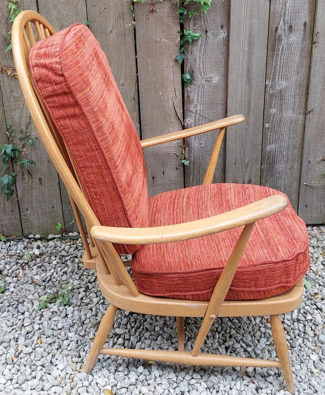 Mid Century Modern Blonde Ercol 203 Armchair New Upholstery