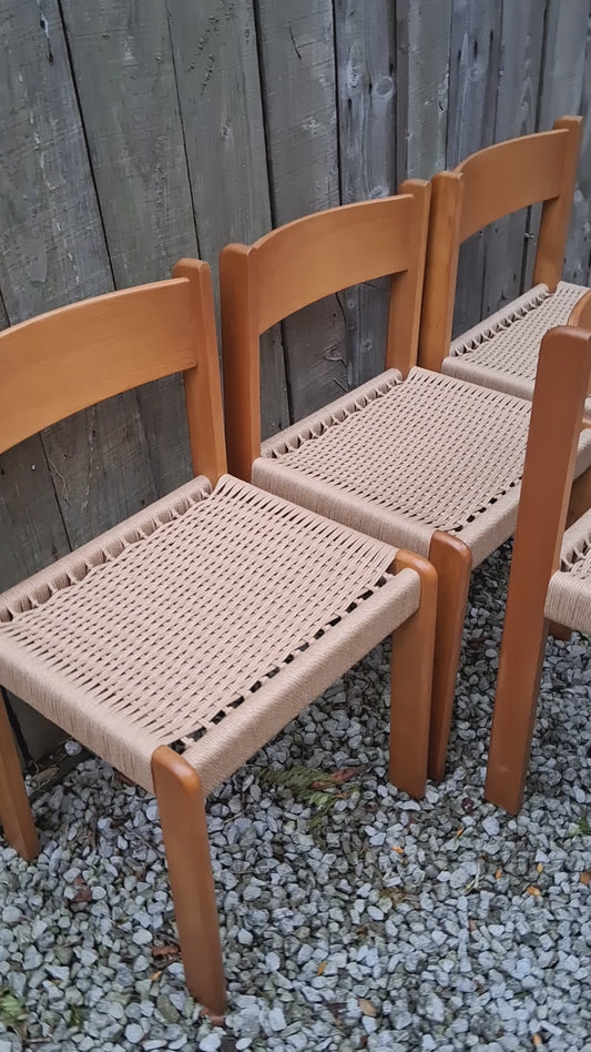 MCM 4 Habitat Faeroe Dining Chairs 1970 recorded Beech