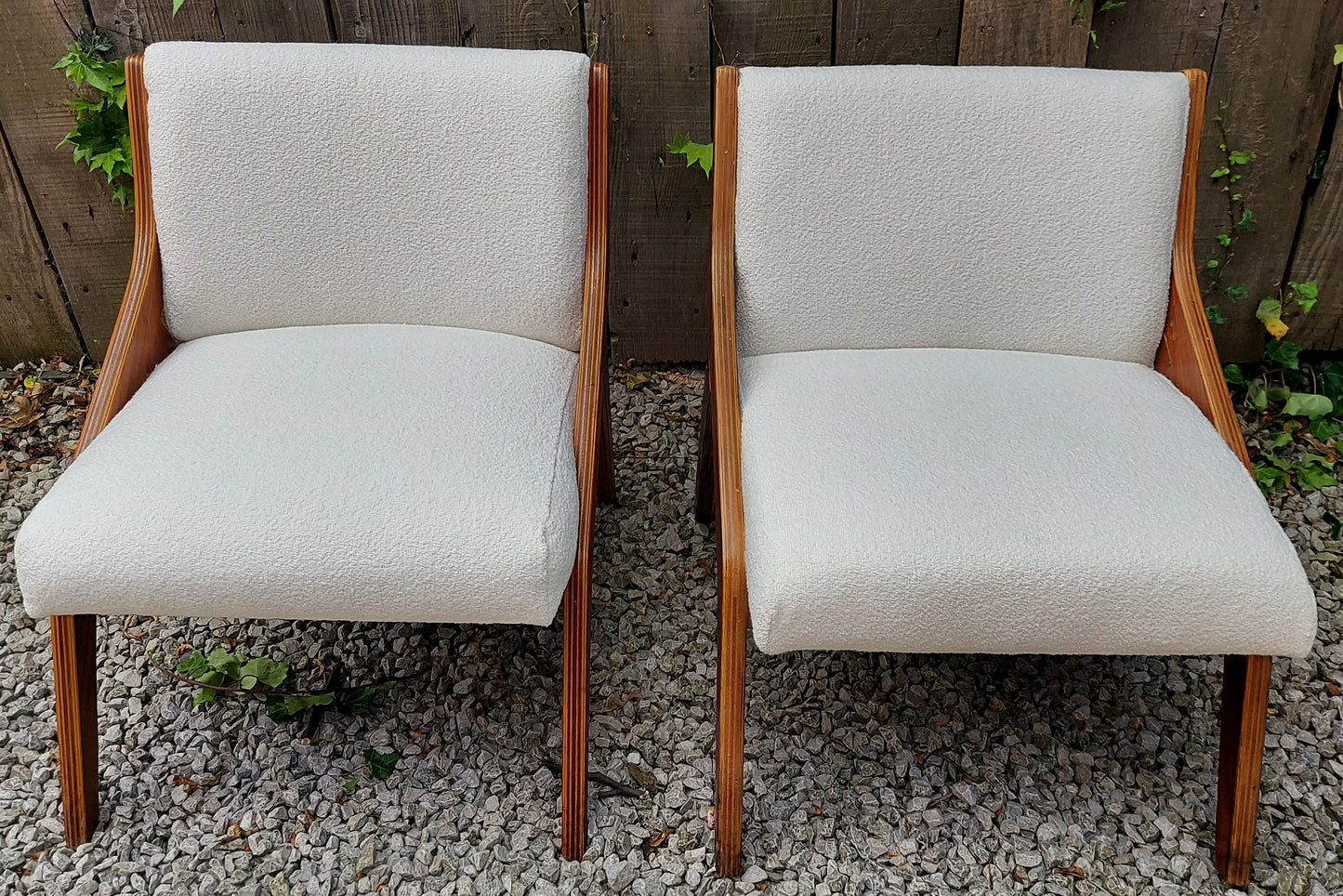 1950s pair of chairs designed by Neil Morris for Morris of Glasgow.