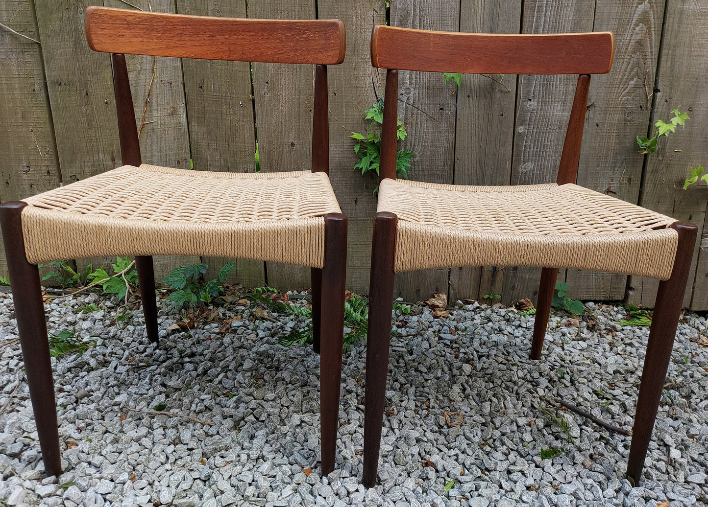 Mid Century Modern 2 MK200 Mogens Kold Corded chairs C