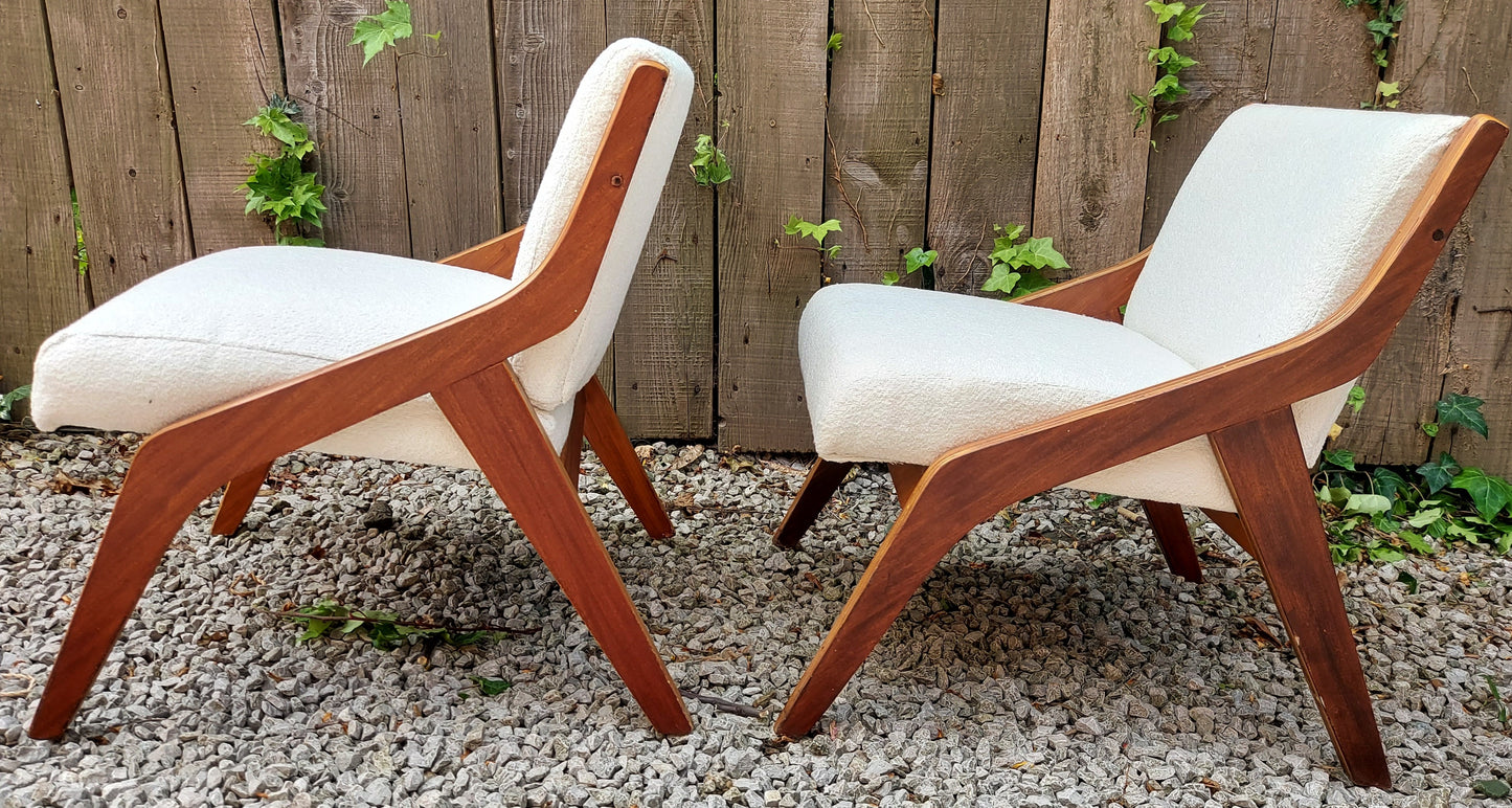 1950s pair of chairs designed by Neil Morris for Morris of Glasgow.