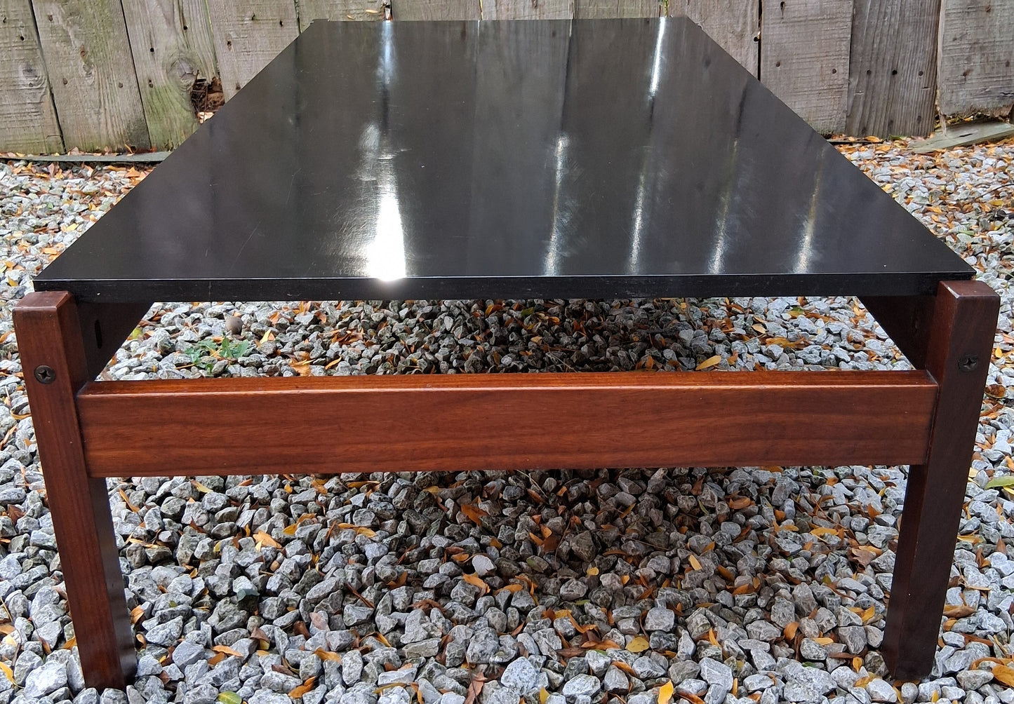 MCM Guy Rogers Rectangular Coffee Table Afromosia Black Laminate Coffee Table