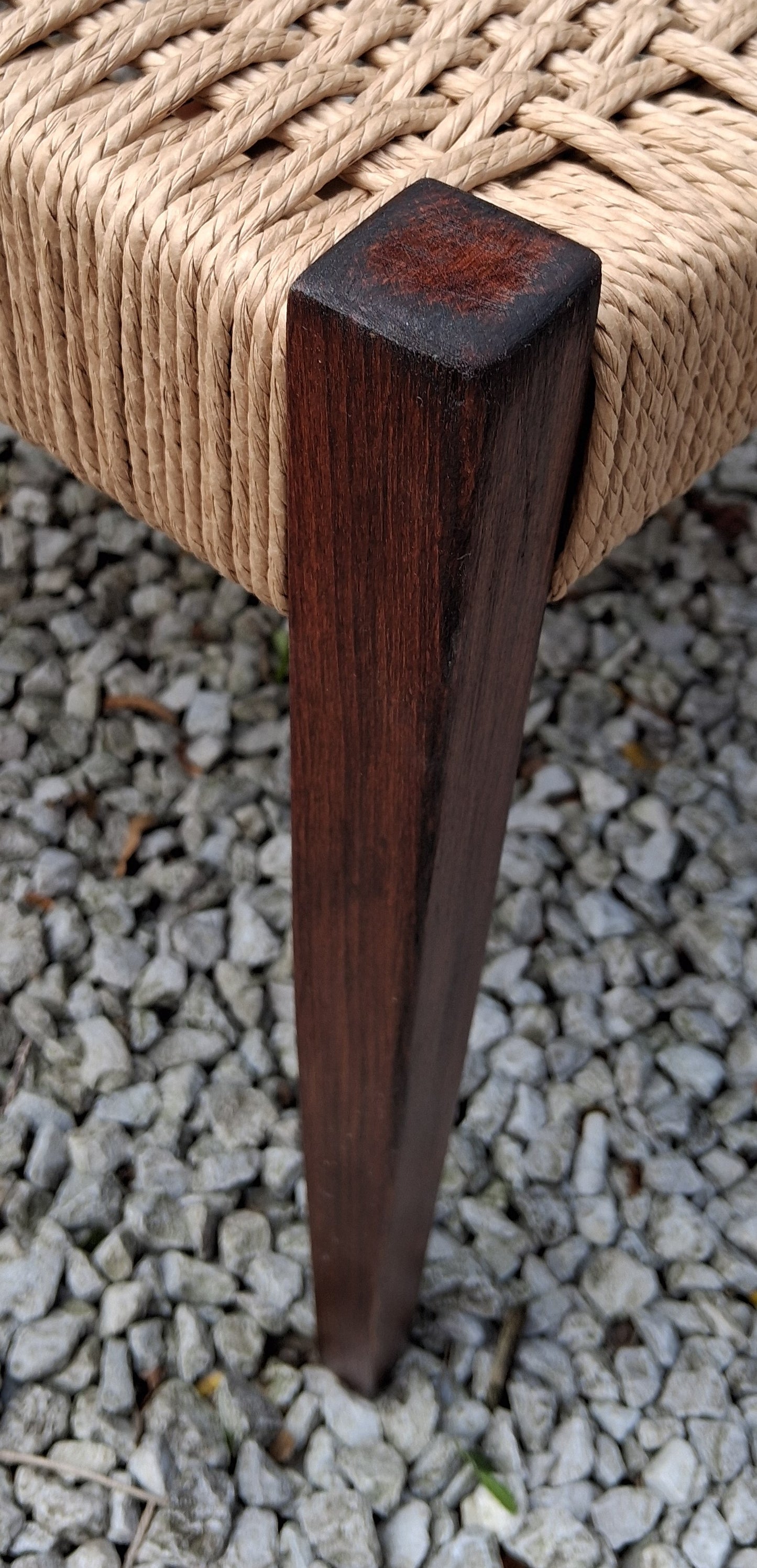 MCM 2 Rosewood dining chairs Nils jonsson Troeds Garmi danish papercord