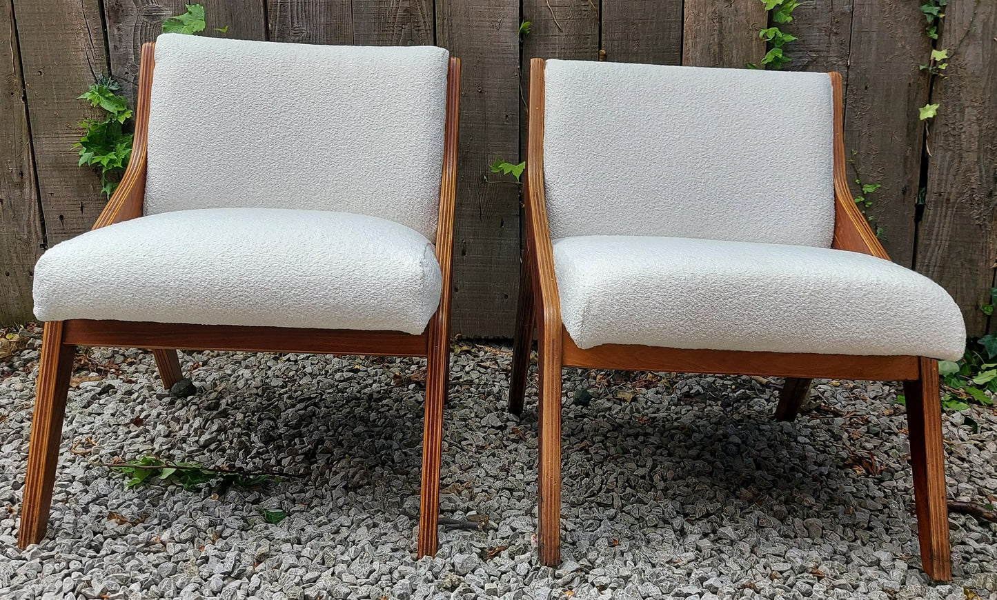 1950s pair of chairs designed by Neil Morris for Morris of Glasgow.