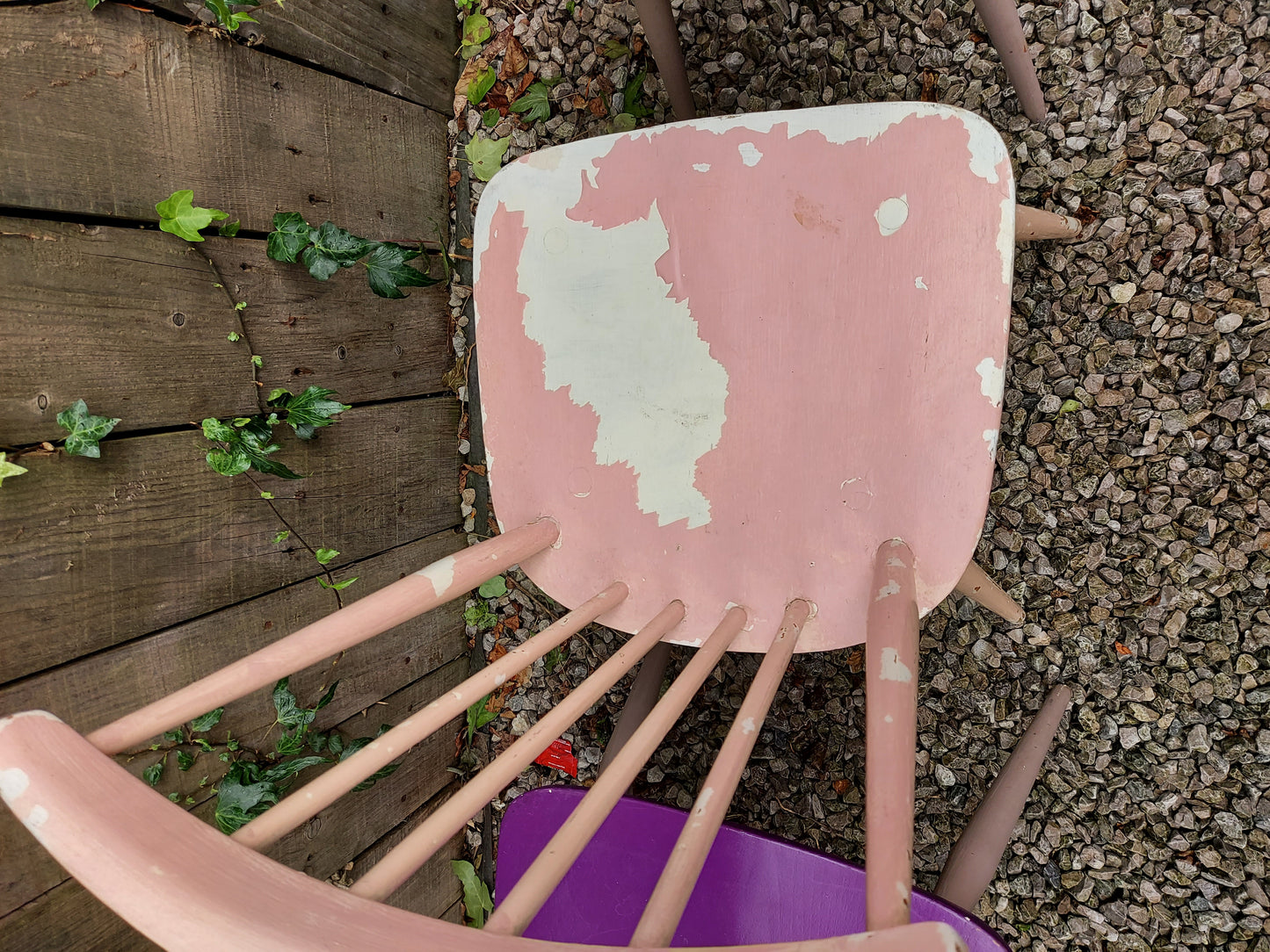 MCM Ercol 737 Dining Chairs set of 4 painted 2 with gold label