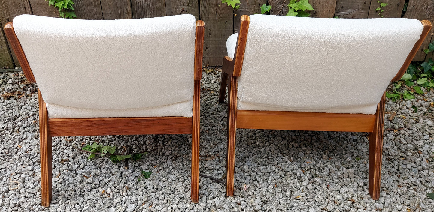 1950s pair of chairs designed by Neil Morris for Morris of Glasgow.