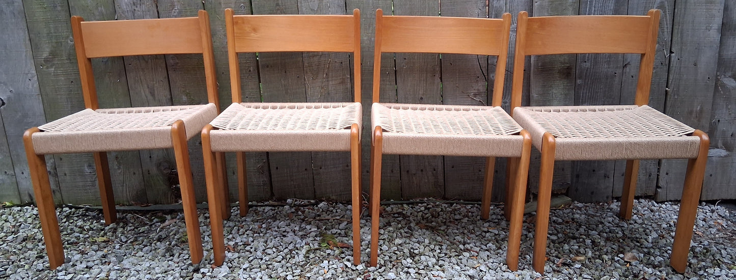 MCM 4 Habitat Faeroe Dining Chairs 1970 recorded Beech