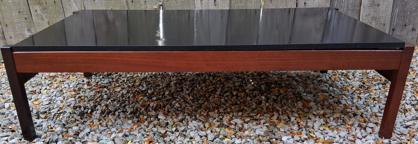 MCM Guy Rogers Rectangular Coffee Table Afromosia Black Laminate Coffee Table