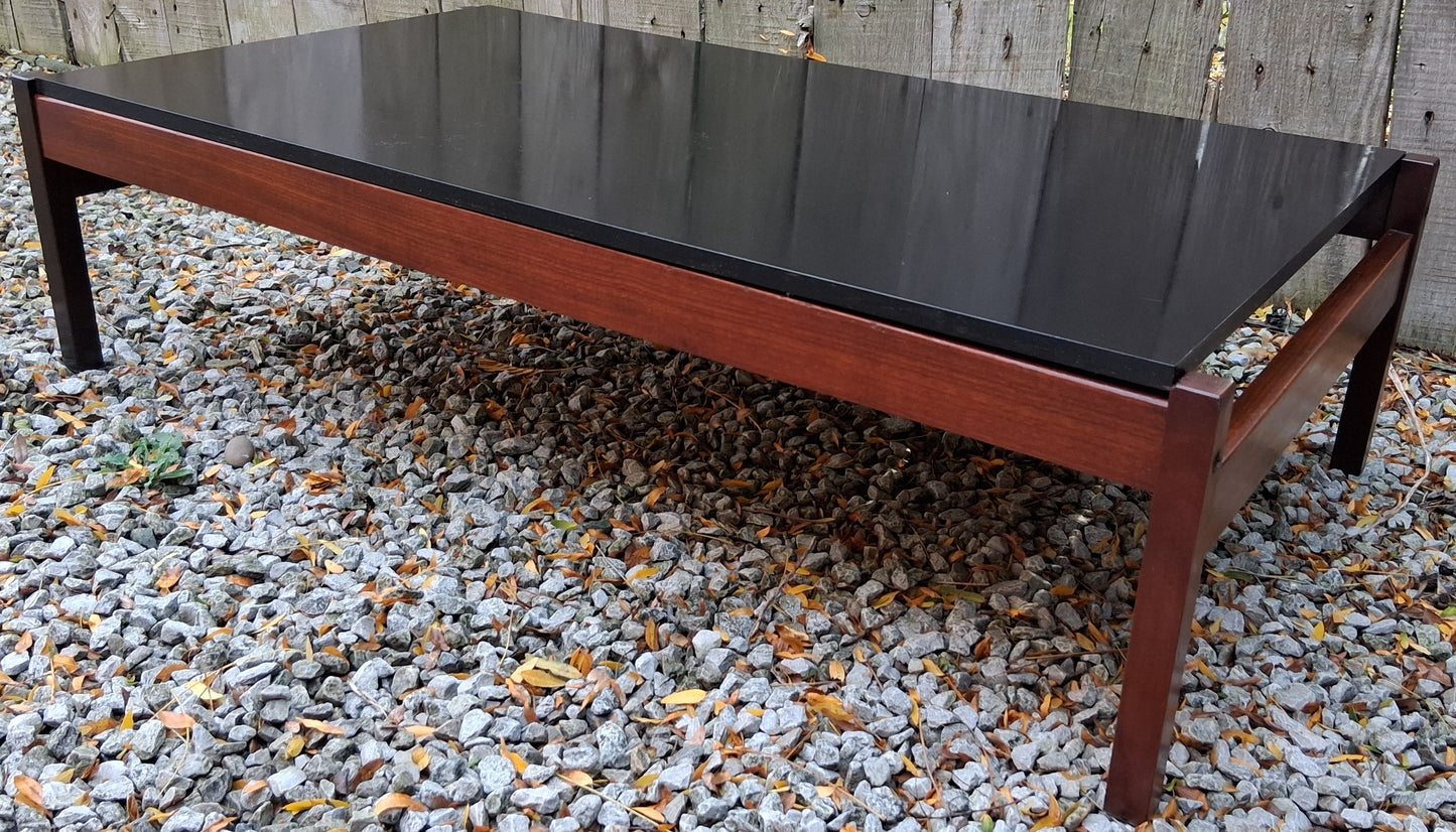 MCM Guy Rogers Rectangular Coffee Table Afromosia Black Laminate Coffee Table