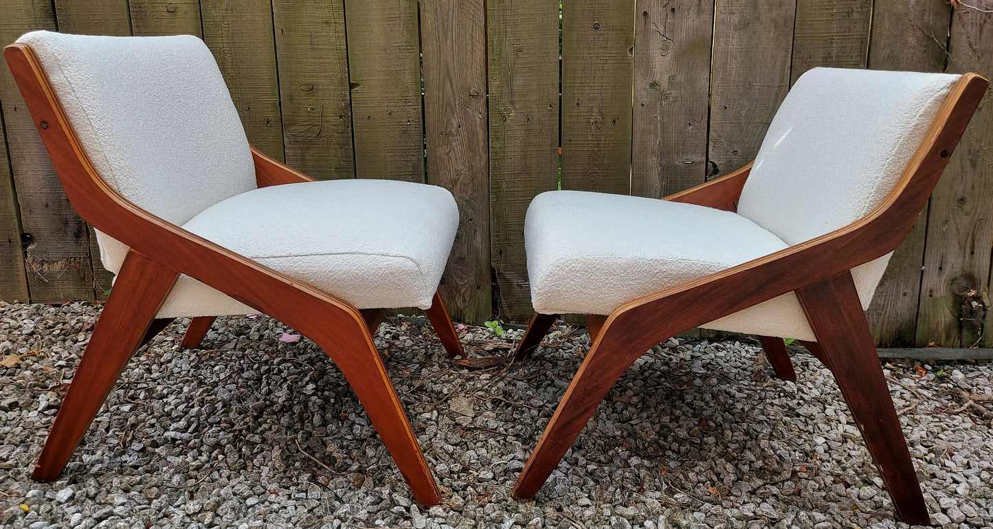 1950s pair of chairs designed by Neil Morris for Morris of Glasgow.