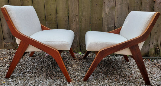 1950s pair of chairs designed by Neil Morris for Morris of Glasgow.