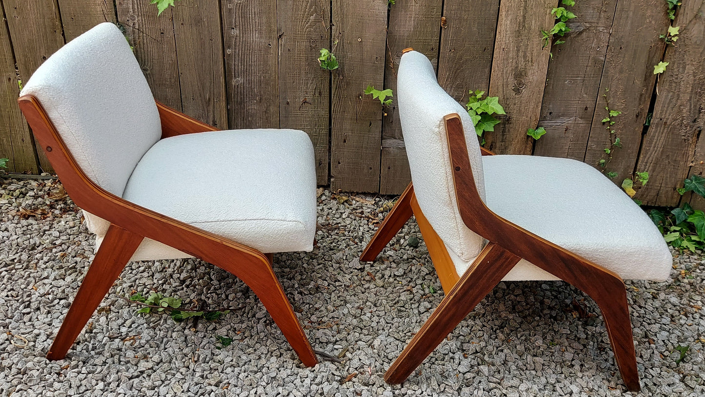 1950s pair of chairs designed by Neil Morris for Morris of Glasgow.