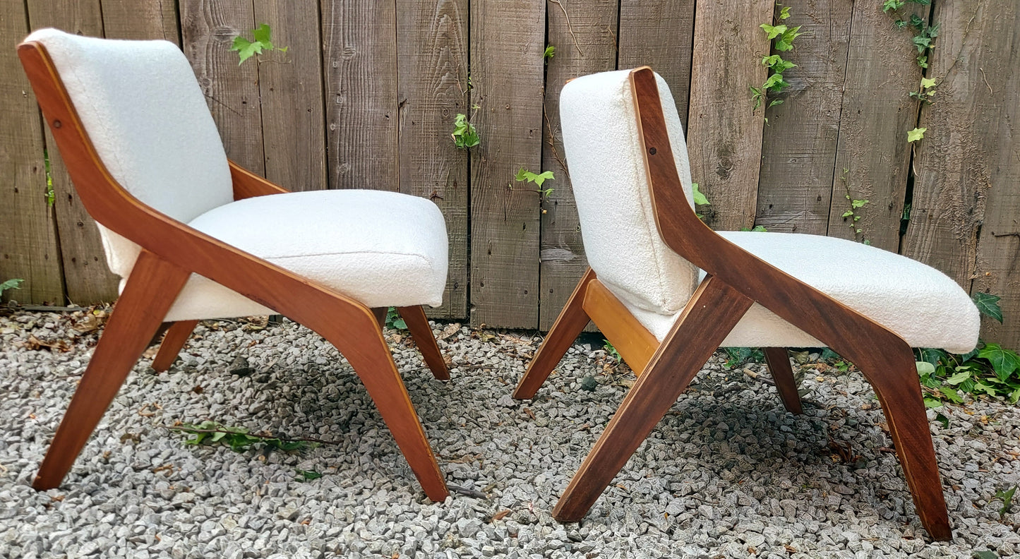 1950s pair of chairs designed by Neil Morris for Morris of Glasgow.