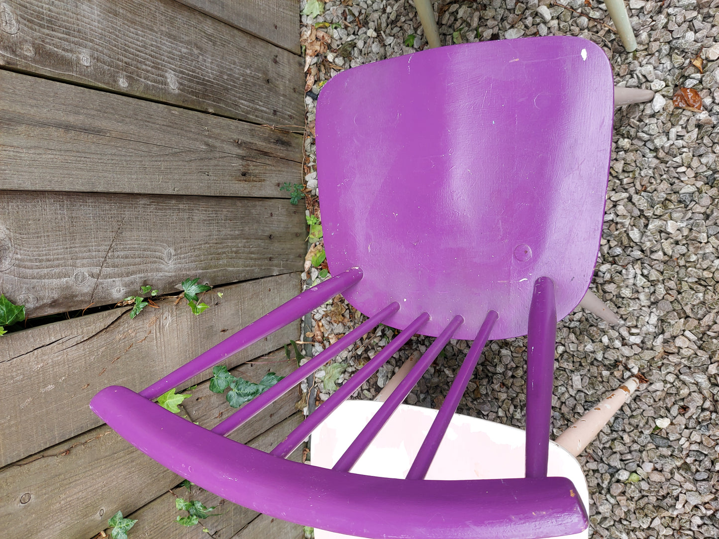 MCM Ercol 737 Dining Chairs set of 4 painted 2 with gold label