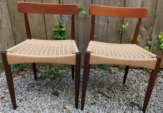 Mid Century Modern 2 MK200 Mogens Kold Corded chairs D