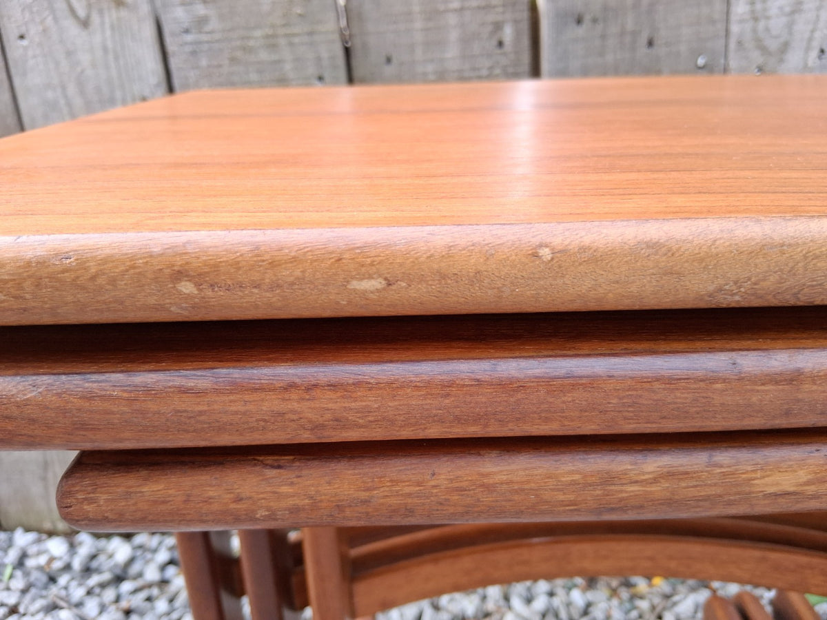 Mid Century Modern Gplan Nest of Tables Curved stretcher Fresco B
